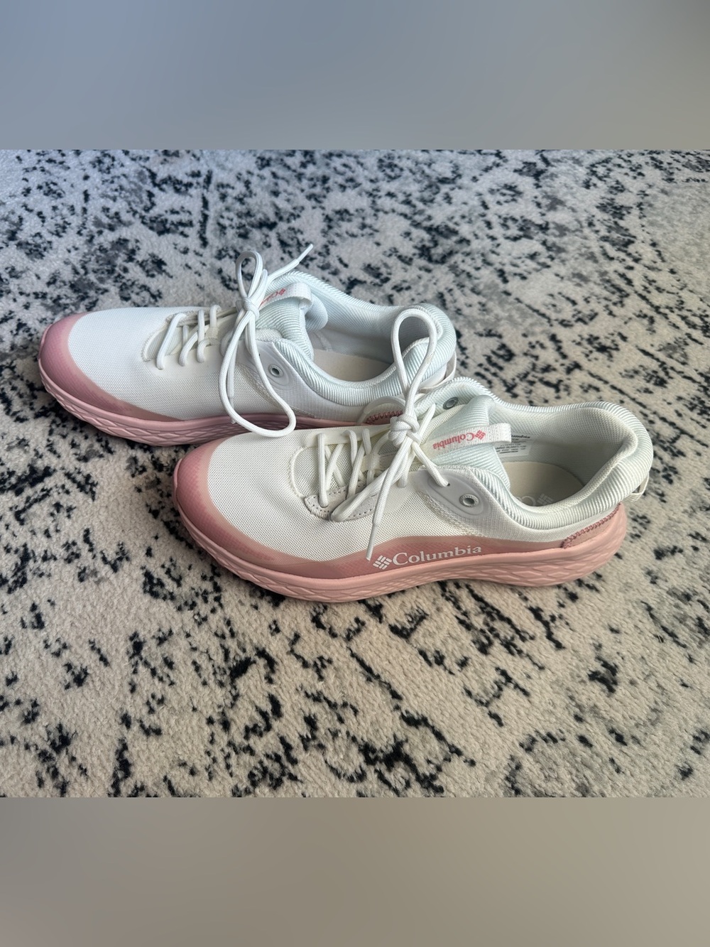 Columbia Terrastride CRZ White and Pink Women's Lightweight Hiking Sneakers